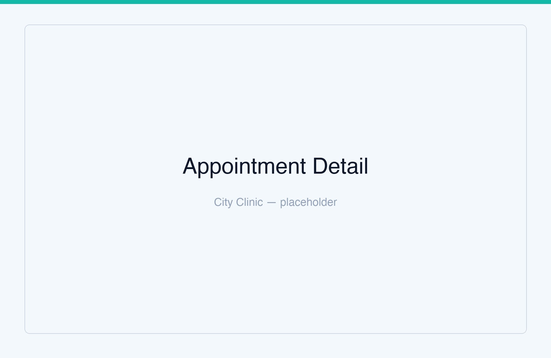 Appointment detail panel